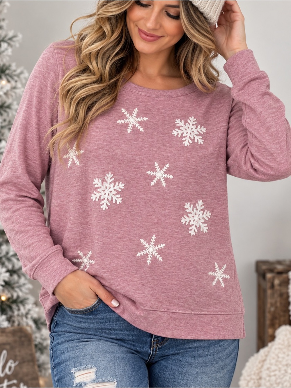 ❄️ Talbots Snowflake Sweatshirt • Size M • Cozy Winter Style ❄️